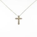 K18YG クロス ダイヤモンドネックレス