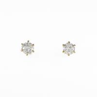 【リメイク】K18YG／ST ダイヤモンドピアス 0．254ct・0．259ct・E?F・VS1・GOOD