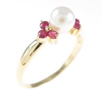 K18YG アコヤパールリング