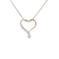 K18PG ハート ダイヤモンドネックレス