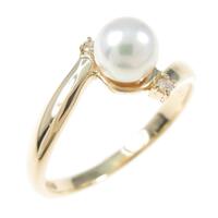 K18YG アコヤパールリング