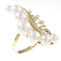 K18YG アコヤパールリング