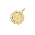 【リメイク】K18YG（枠） コイン ペンダント