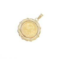 【リメイク】K18YG（枠） コイン ペンダント