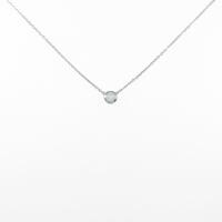 K18WG ソリティア ダイヤモンドネックレス