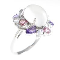 K18WG ムーンストーンリング