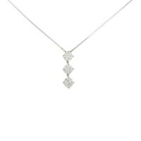 PT スリーストーン ダイヤモンドネックレス