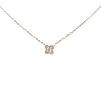 K18PG フラワー ダイヤモンドネックレス