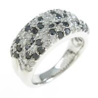 K18WG フラワー ダイヤモンドリング