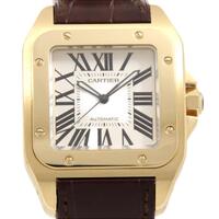 カルティエ W20078Y1 サントス100 YG 1904?2004刻印 自動巻
