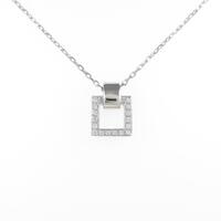 K18WG ダイヤモンドネックレス