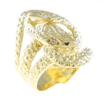 K18YG スネーク ダイヤモンドリング