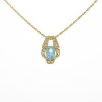 K18YG ブルートパーズネックレス