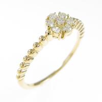 【リメイク】K18YG フラワー ダイヤモンドリング