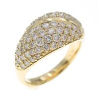 K18YG パヴェ ダイヤモンドリング