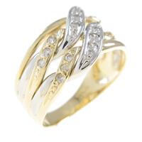 K18YG／PT ダイヤモンドリング