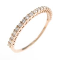 【リメイク】K18PG ハーフエタニティ ダイヤモンドリング