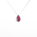 K18WG ルビーネックレス