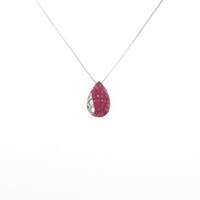 K18WG ルビーネックレス