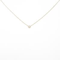 K18YG ソリティア ダイヤモンドネックレス