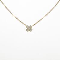 K18YG フラワー ダイヤモンドネックレス