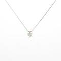 K18WGダイヤモンドネックレス 0．331ct・K・VS2・ハートシェイプ