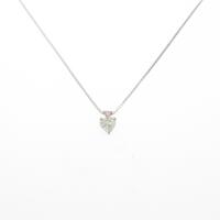 K18WGダイヤモンドネックレス 0．331ct・K・VS2・ハートシェイプ