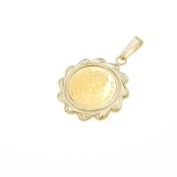 K18YG（枠） コイン ペンダント