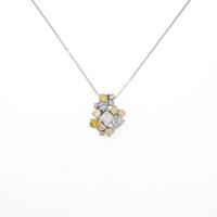 プラチナダイヤモンドネックレス 0．317ct・F・VS1・プリンセスカット