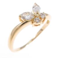 K18YG バタフライ ダイヤモンドリング