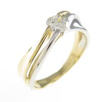 K18YG／PT ダイヤモンドリング