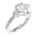 【リメイク】プラチナダイヤモンドリング 0．516ct・FLPP・SI1・ペアシェイプ