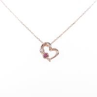 サマンサティアラ ハート ガーネットネックレス