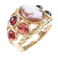 K18YG シェルカメオリング