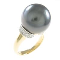 K18YG／PT クロチョウパールリング