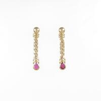 750YG／K18YG ルビーピアス