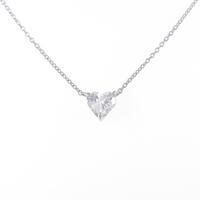 【リメイク】プラチナダイヤモンドネックレス 0．533ct・F・VS1・ハートシェイプ