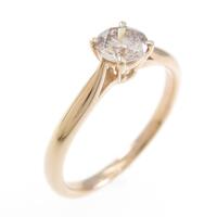 K18PG ソリティア ダイヤモンドリング
