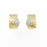 K18YG／PT ダイヤモンドピアス