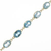 750YG ブルートパーズブレスレット