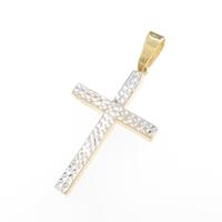 【新品】K18YG／K18WG クロス ペンダント