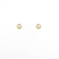 K18YG ソリティア ダイヤモンドピアス