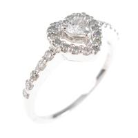 K14WG ハート ダイヤモンドリング