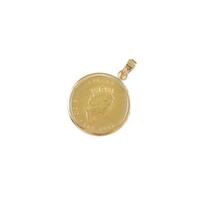 K18YG（枠） コインペンダント