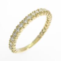 K18YG ハーフエタニティ ダイヤモンドリング