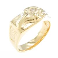 【新品】K18YG バード ダイヤモンドリング