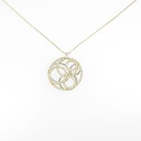 K18YG／PT ダイヤモンドネックレス