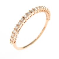 【リメイク】K18PG ハーフエタニティ ダイヤモンドリング