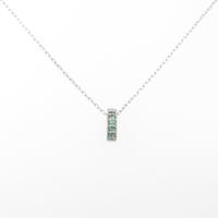 K18WG エメラルドネックレス