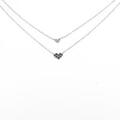 K10WG ハート ダイヤモンドネックレス